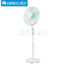 格力(GREE) 电风扇 落地扇 家用静音节能省电学生五叶扇 FD-4025H5-WG 白色+绿色